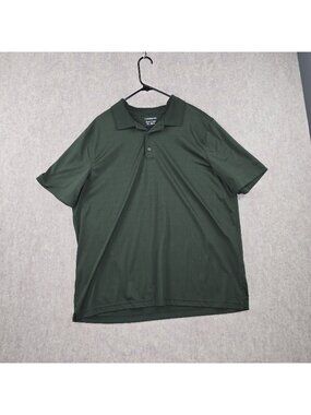Croft & Barrow Men's Polo Shirt Green XL Polyester Short Sleeve Classic Fit
